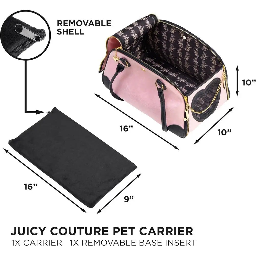 Give Me Treats Pet Carrier - Stylish Pink Travel Bag for Small Dogs and Cats