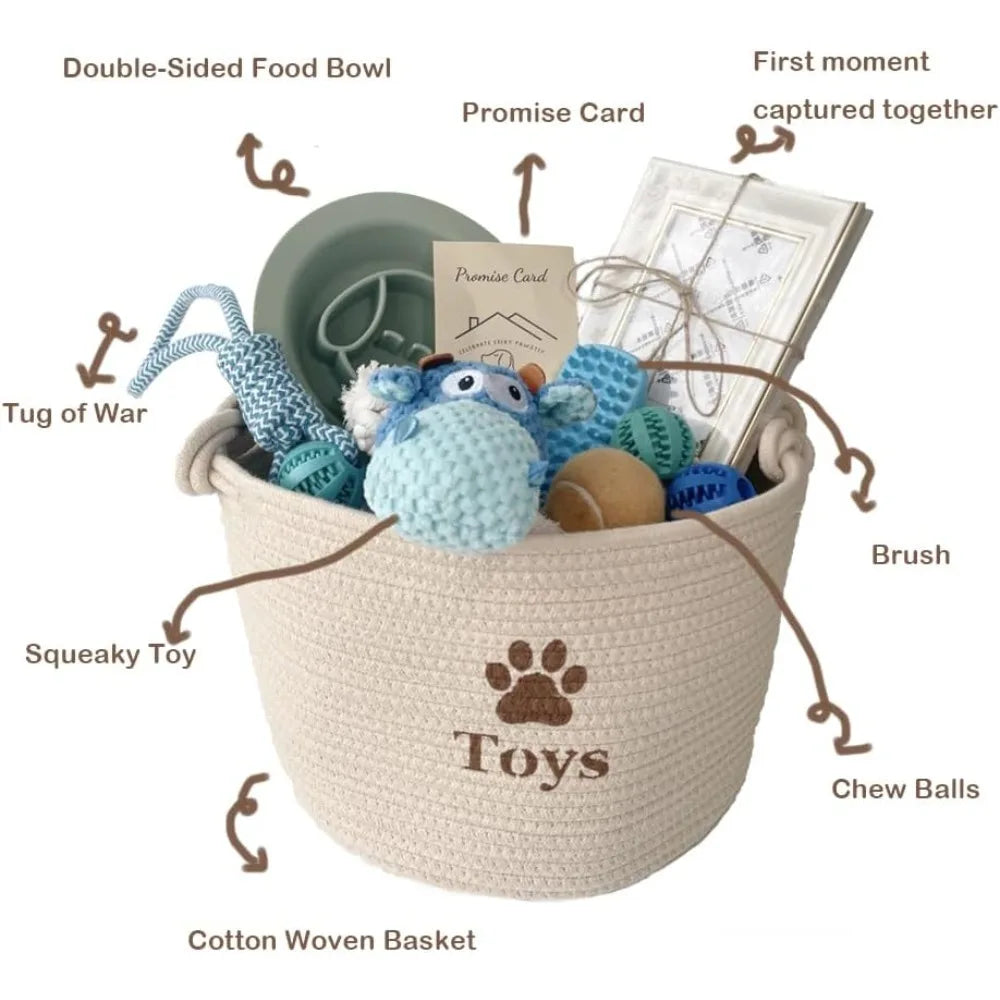 Hign-concerned Dog Welcome Gift Box Puppy Starter Kit Promise Card Frame Toys