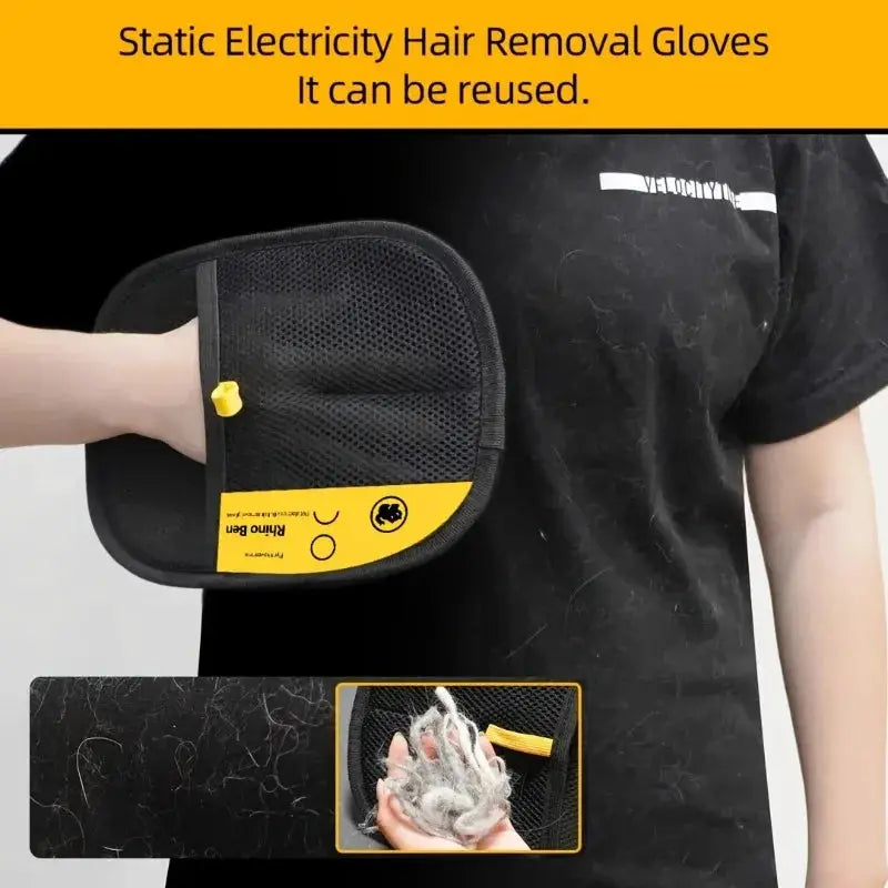 Large Size Pet Hair Removal Gloves, Static Cat Grooming Gloves, Polypropylene Fur Dander Remover for Dogs Cats by Furtastic Pet Essentials