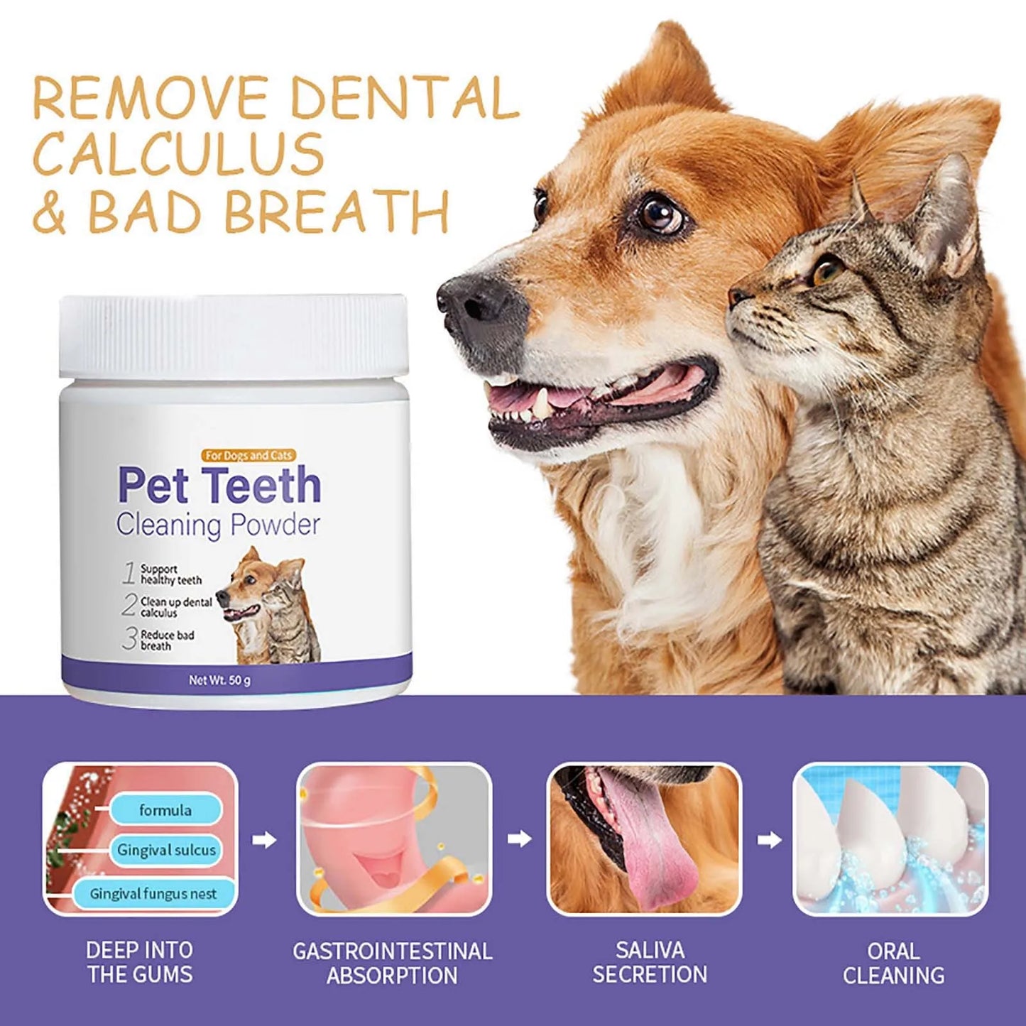 Pet Toothpaste for Cats and Dogs Fresh Breath Dental Care