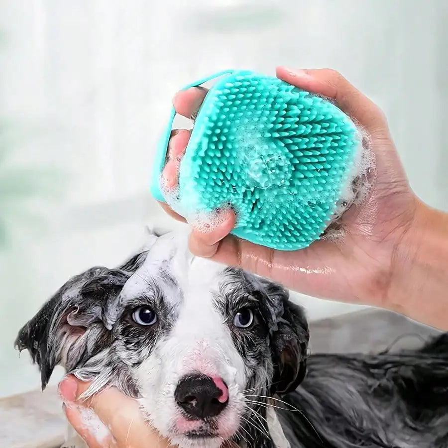 AEHOME Silicone Pet Bath Brush With Shampoo Dispenser