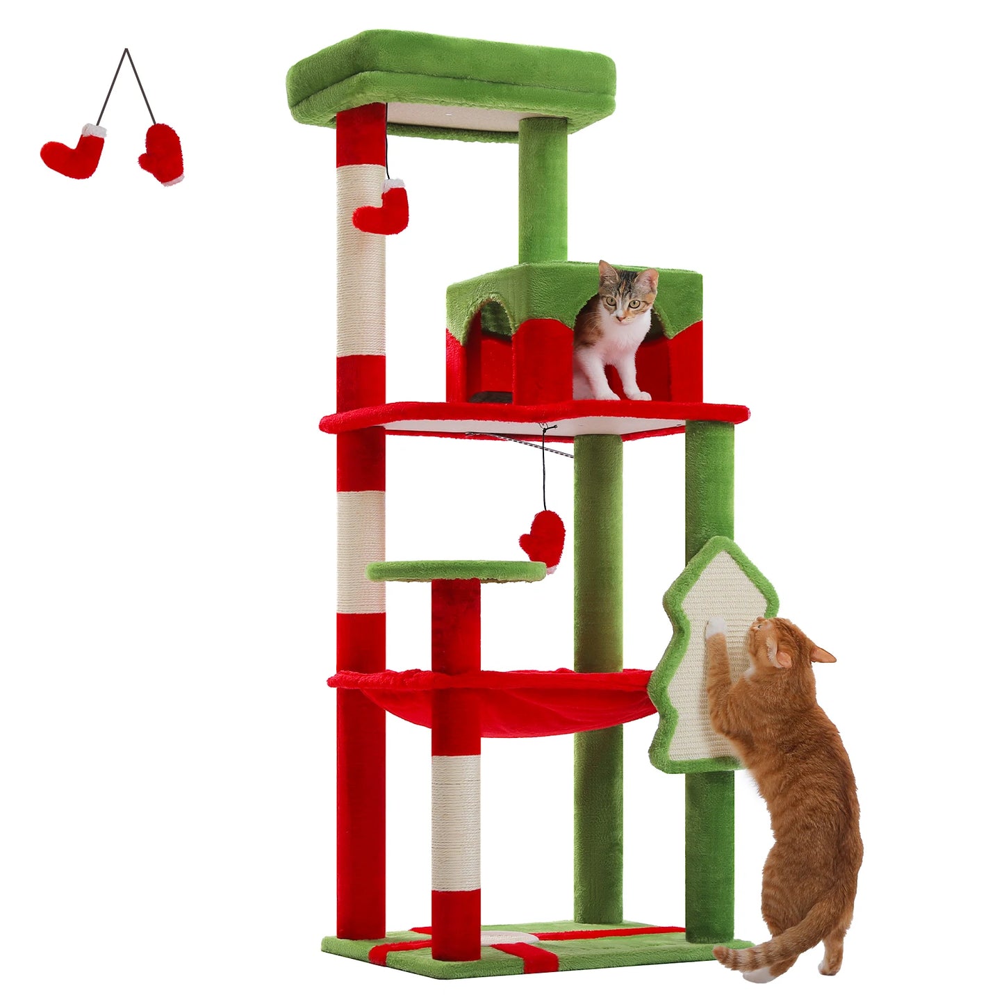 PAWZ Road Indoor Cat Tree 5-Level Tower With Hammock