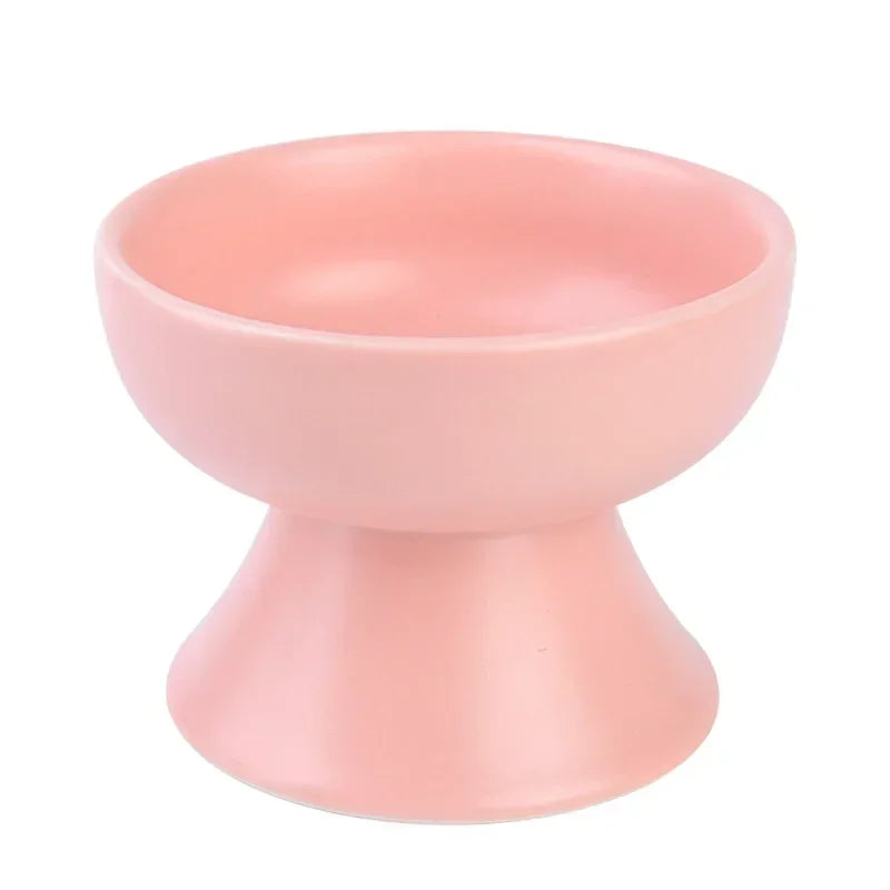 High-concerned Cat Anti Vomiting Elevated Ceramic Food Bowl