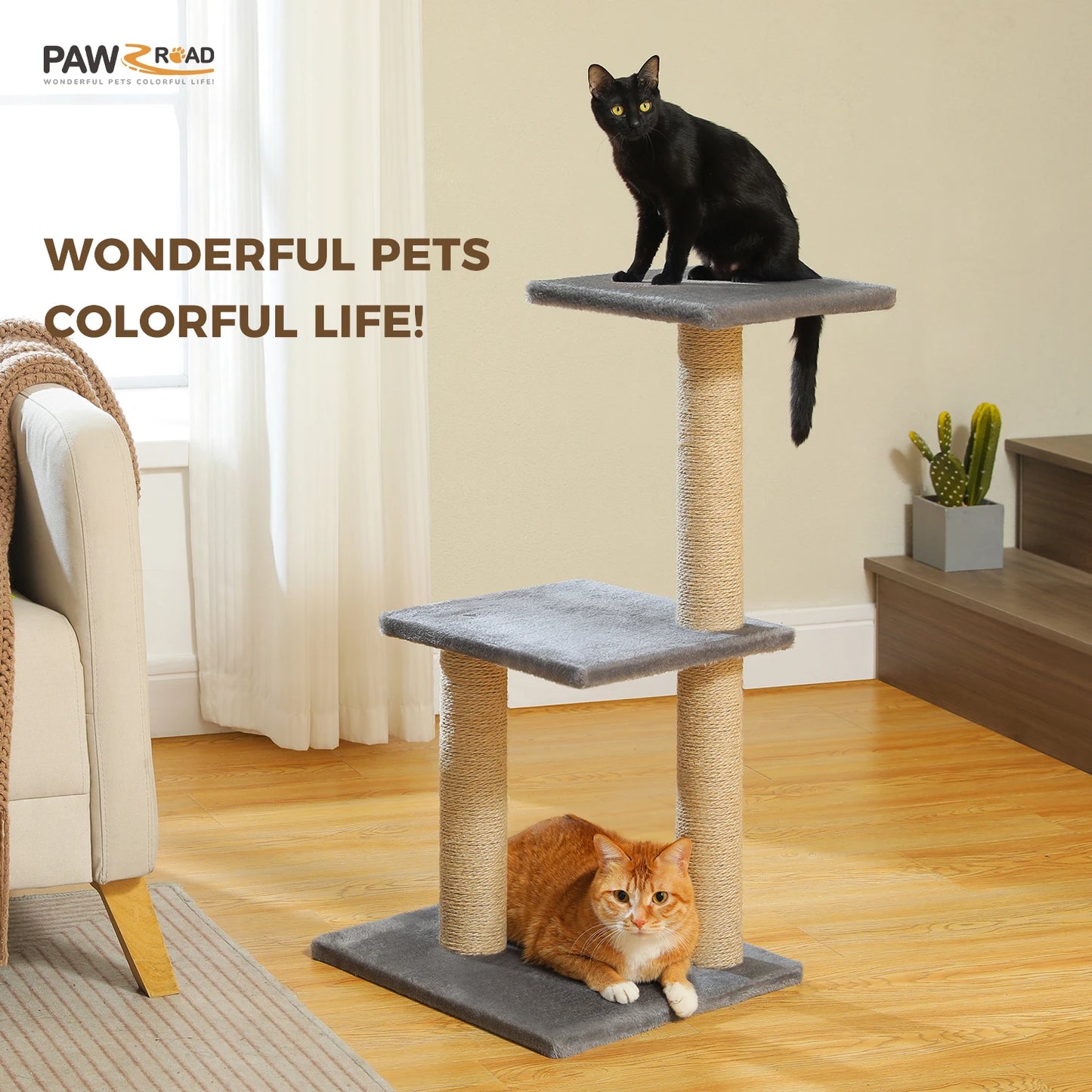 PAWZ Road Cat Tree Tower For Indoor Cats Scratching Posts