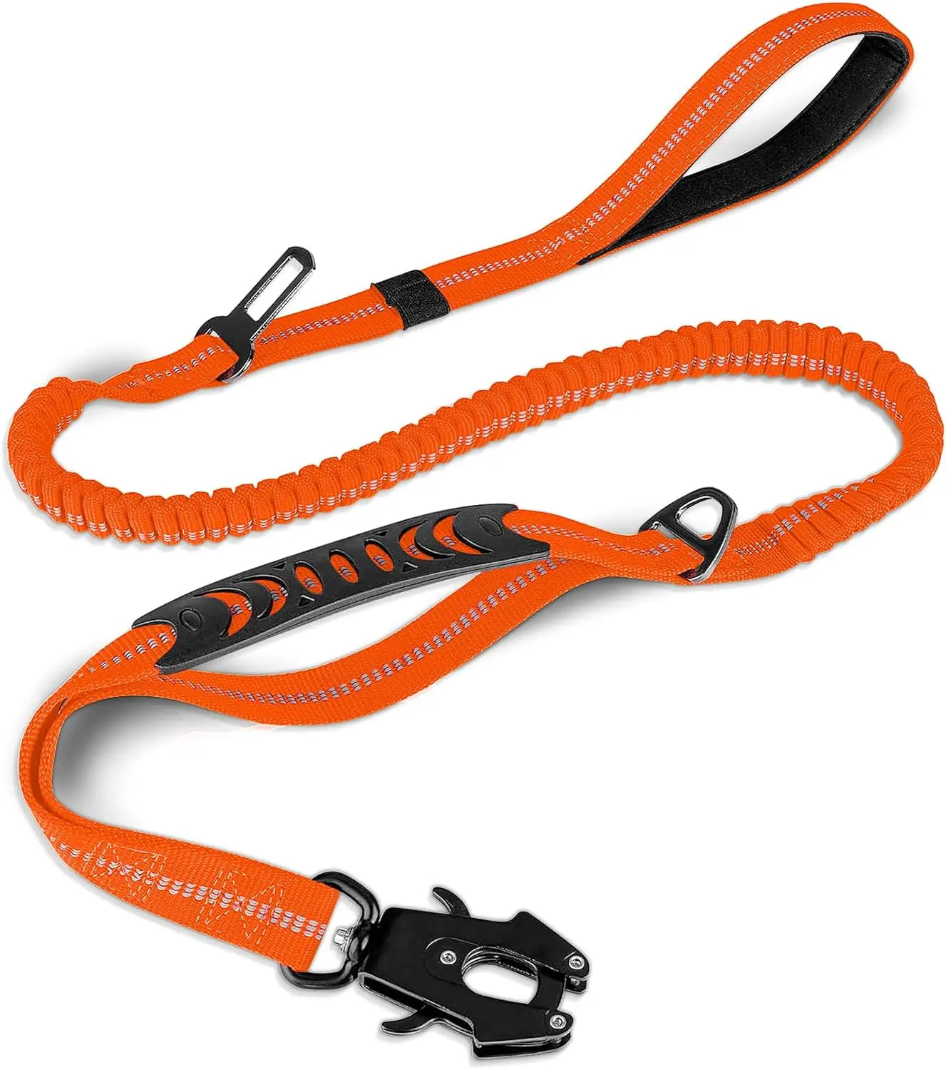 Reflective Shock Absorbing Car Seatbelt Leash For Large Dogs