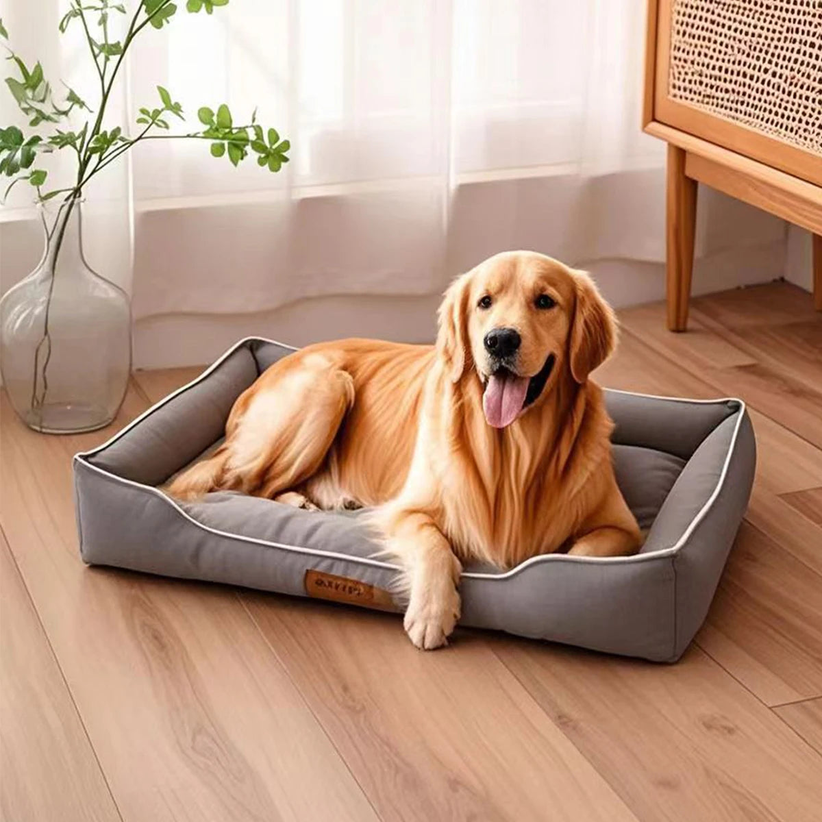 Four Season Square Dog Bed For Large Dogs Bite Resistant Waterproof Sofa