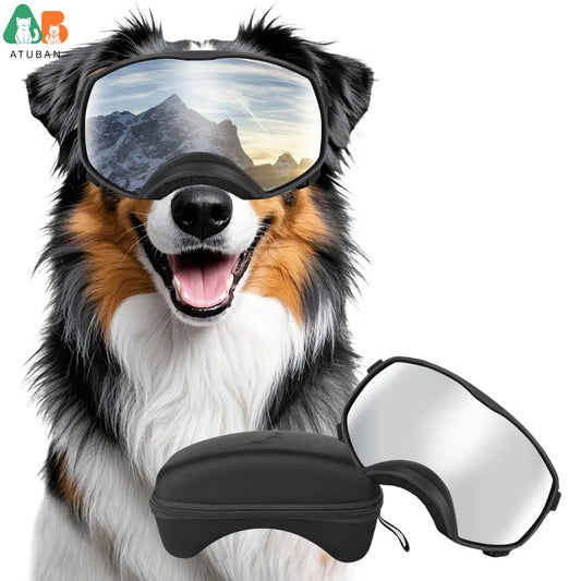 ATUBAN Dog Sunglasses UV Protection Windproof Goggles for Dogs