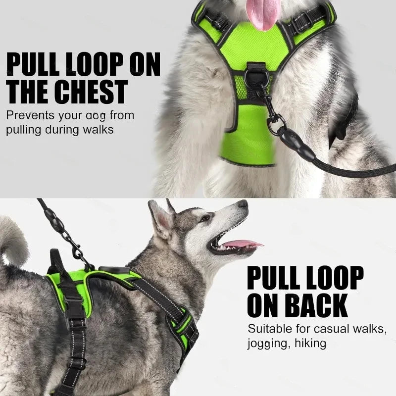 NONECN LED Glowing Dog Harness With Three Light Modes