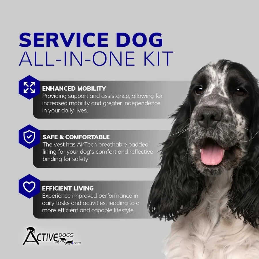 XMSJCN ActiveDogs Full Service Dog Kit With Harness And ID
