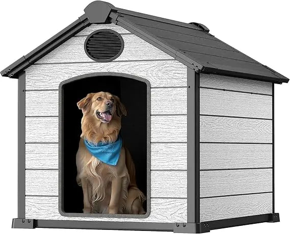 Insulated Igloo Dog House For Large Dogs With Elevated Floor