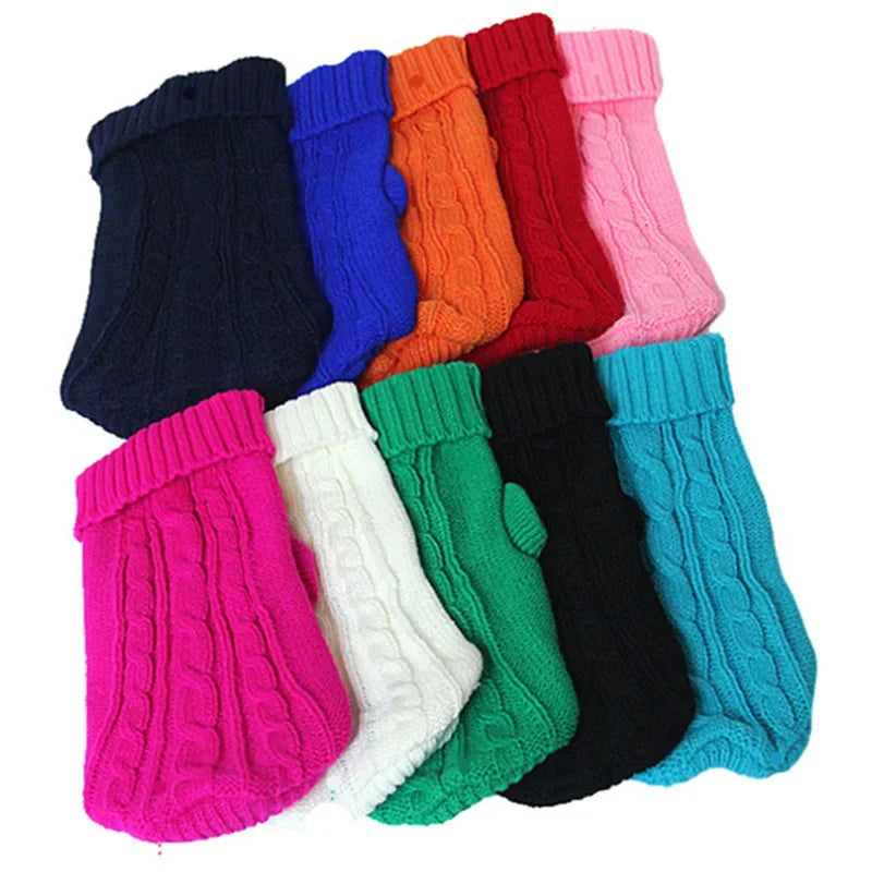 Warm Knitted Dog Sweater Winter Wear For Chihuahua Puppy Dogs