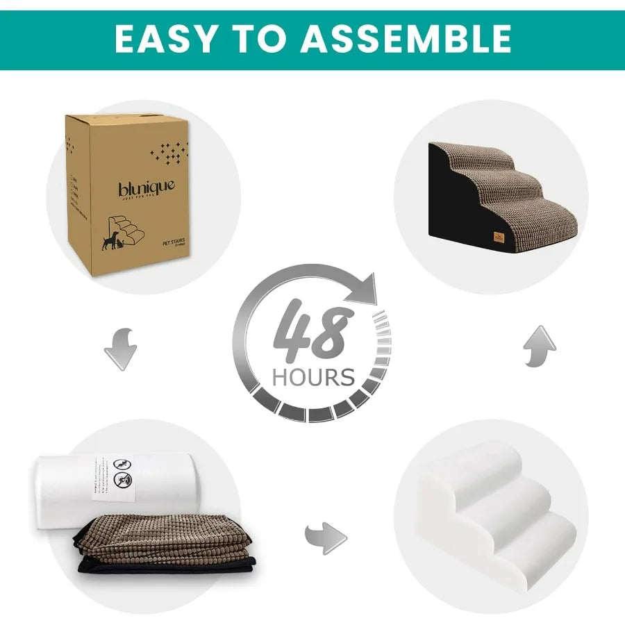 Dog Door Curved Ramp For Dogs With Non Slip