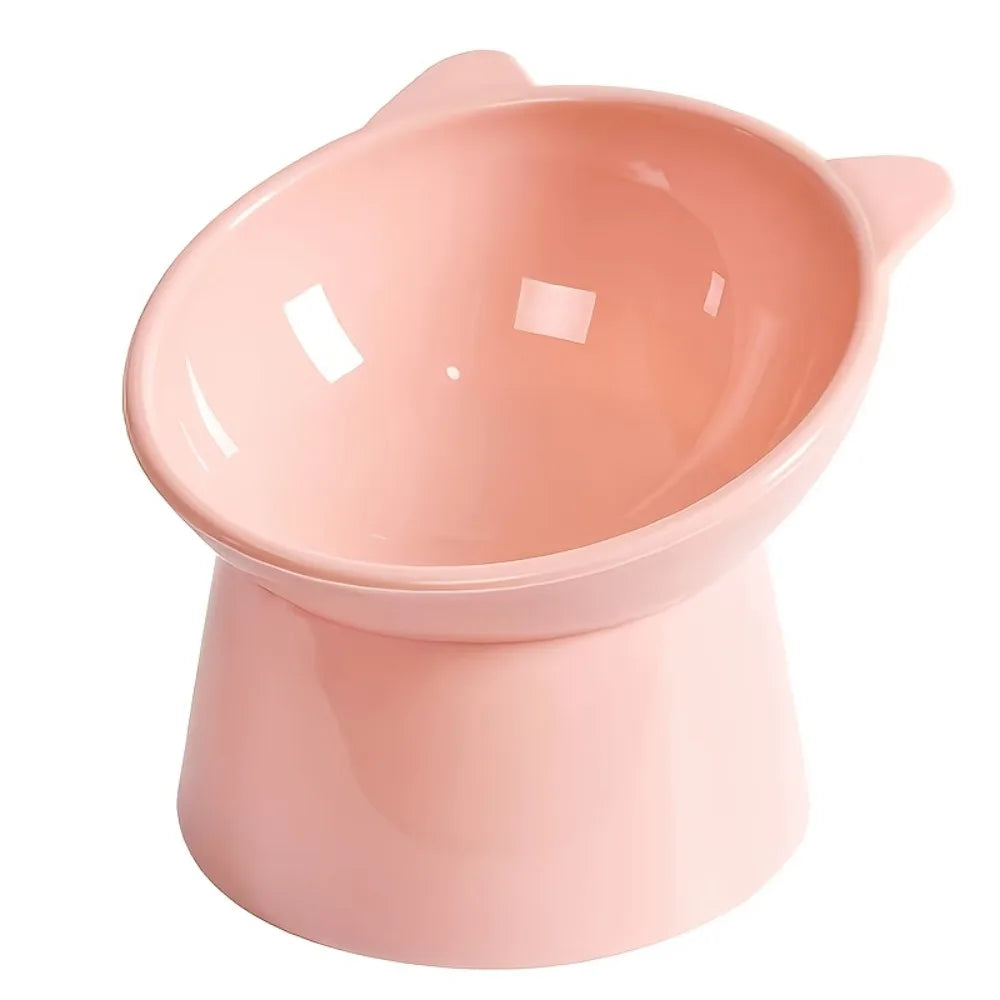 AEHOME Tilted Cat Bowl Ergonomic Raised Non Slip Anti Vomit