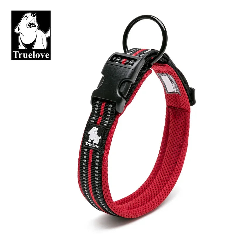 TRUELOVECN Truelove Nylon Adjustable Padded Reflective Dog Collar TLC5011