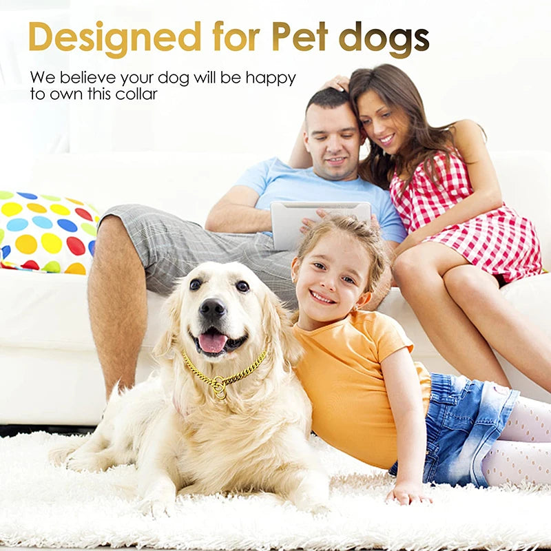 Stainless Steel Chain Collar For Dogs Cuban Link Training