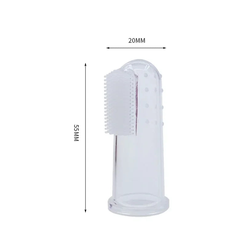 Silicone Fingertip Pet Toothbrush for Dogs and Cats