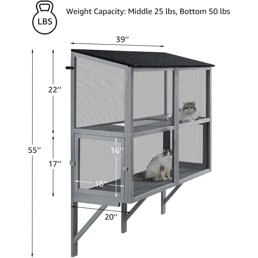 Closure Cat Catio Window House With Bug Proof Mesh Enclosure