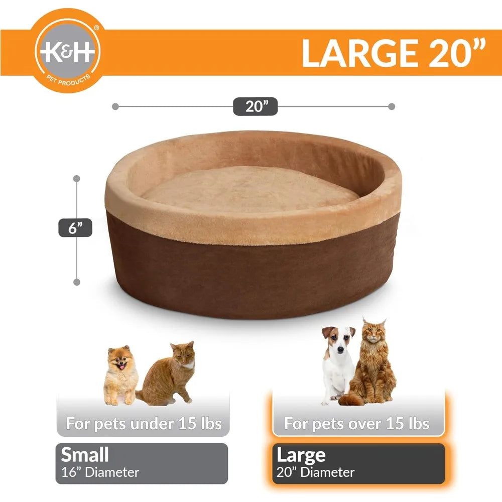 KH Pet Products Thermo Kitty Heated Calming Bed For Cats