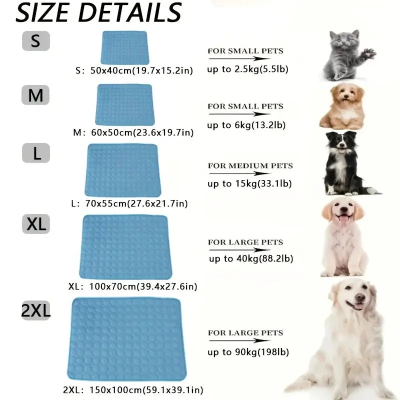Dog Cooling Mat Summer Pet Cold Bed Extra Large For Small Big Dogs Pet Accessories Cat Durable Blanket Sofa Cat Ice Pad Blanket by Furtastic Pet Essentials
