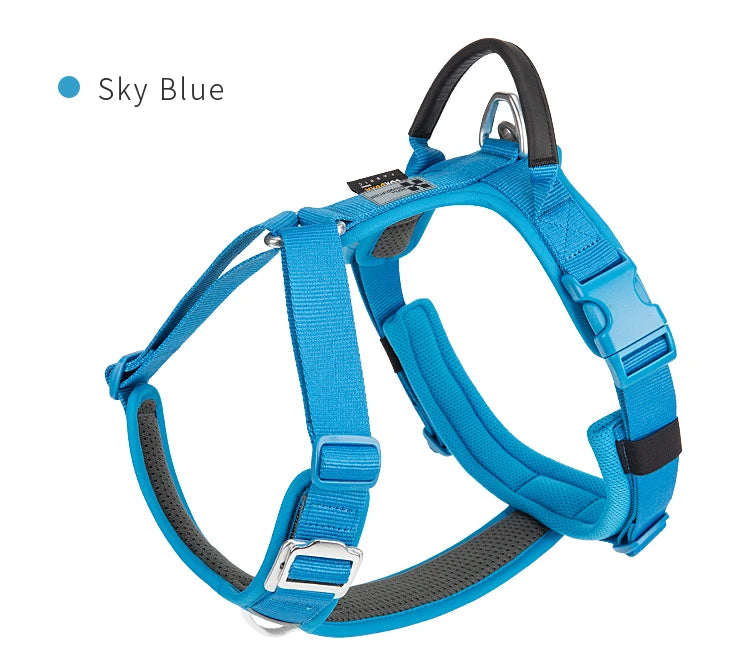 SMALL COMBINATION Reflective No Pull Adjustable Nylon Dog Harness
