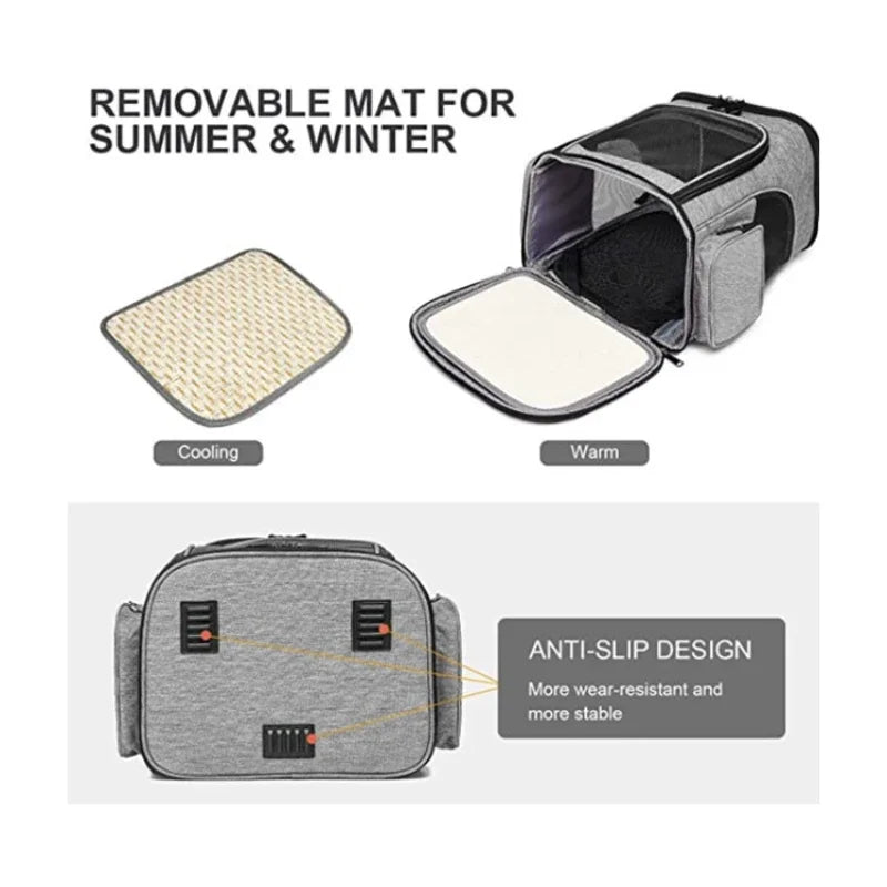 Breed Breathable Cat Carrier Backpack Foldable Travel Bag