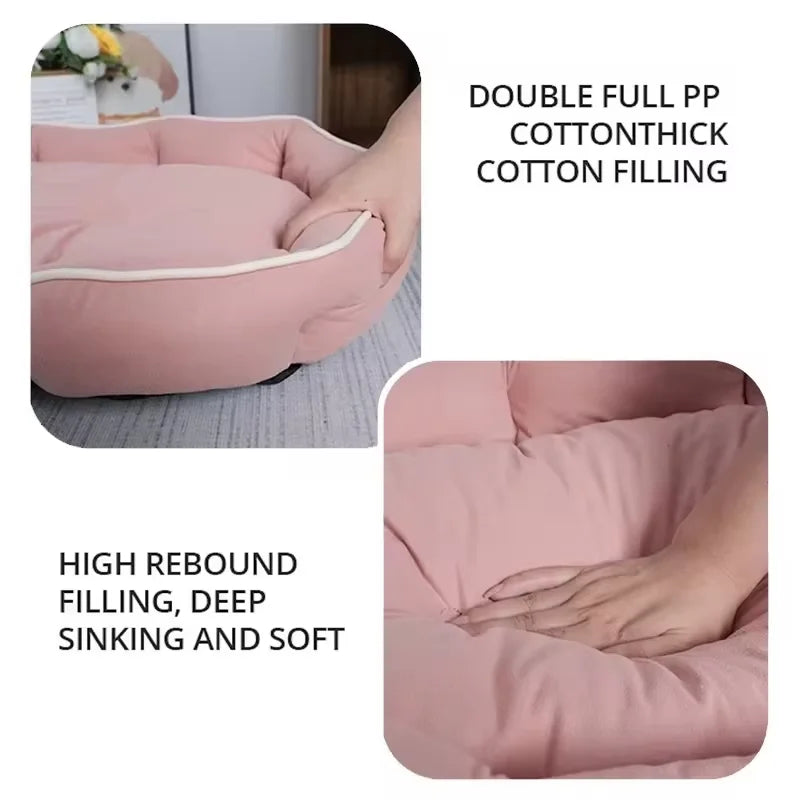 NONECN Corduroy Pet Sofa Sleeping Bed For Dogs And Cats