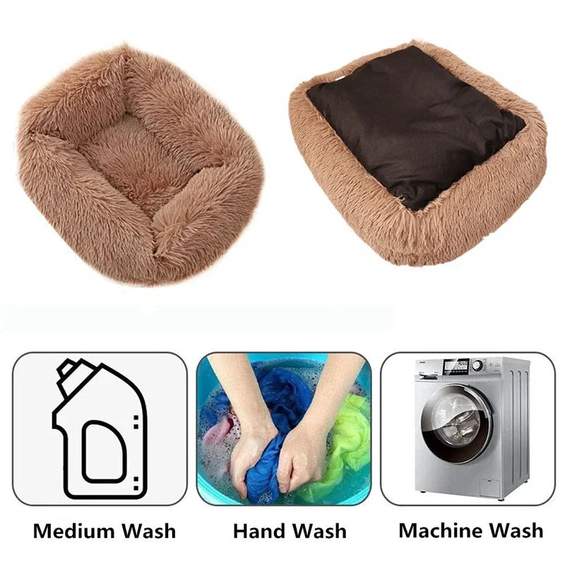 Rectangle Plush Dog Bed Winter Warm Mat For Pet Comfort