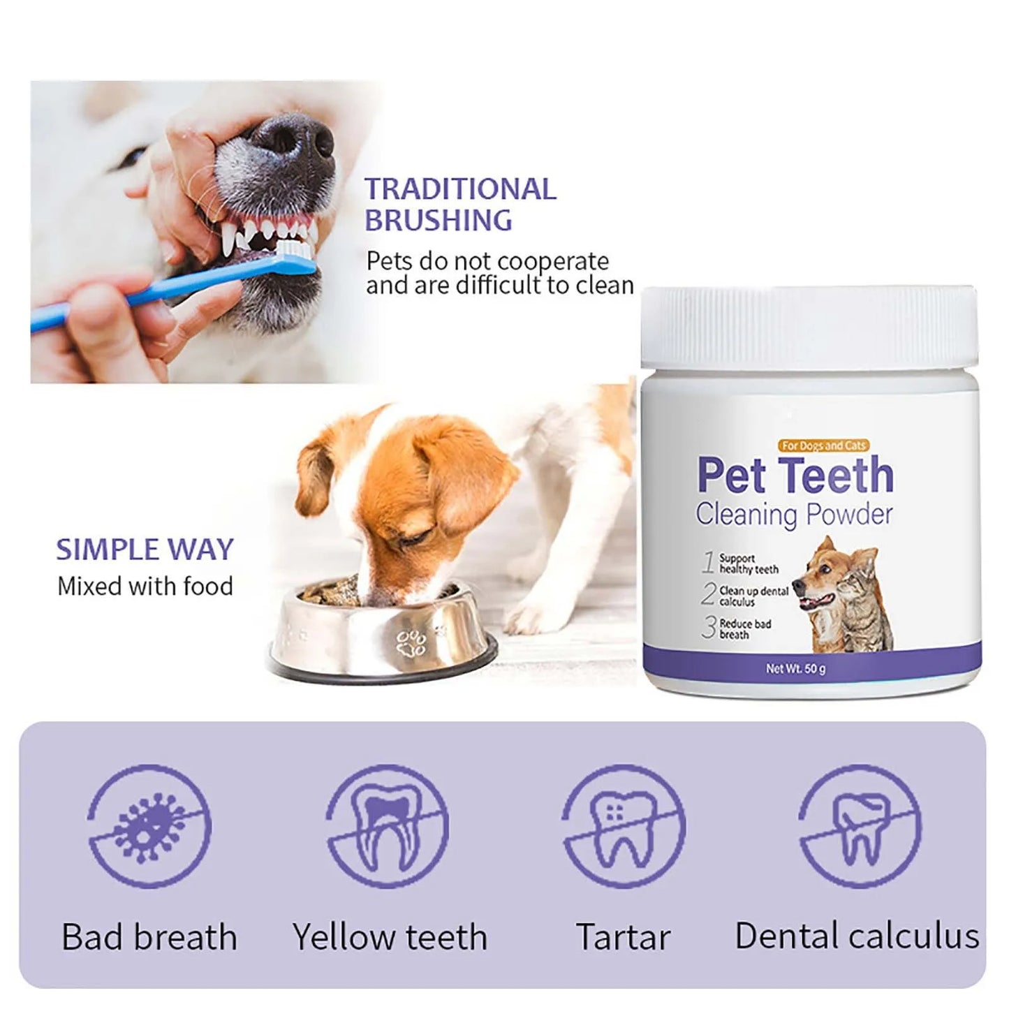 Pet Toothpaste for Cats and Dogs Fresh Breath Dental Care