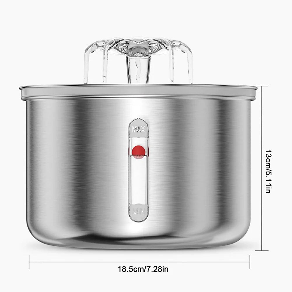 APWIKOGER Automatic Pet Water Fountain Cat Dog Stainless Steel Circulation