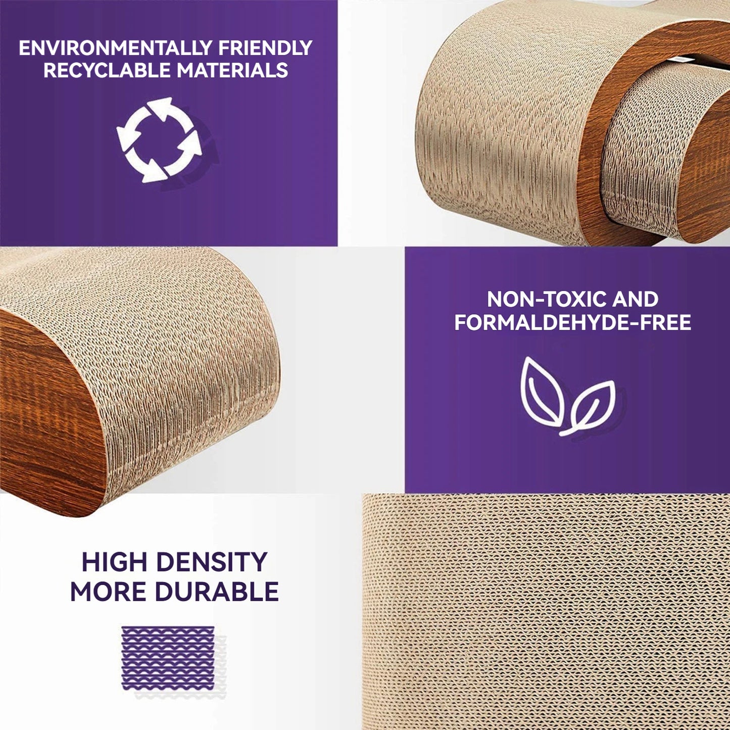 2 In 1 Cat Scratcher Lounge Bed and Scratching Post