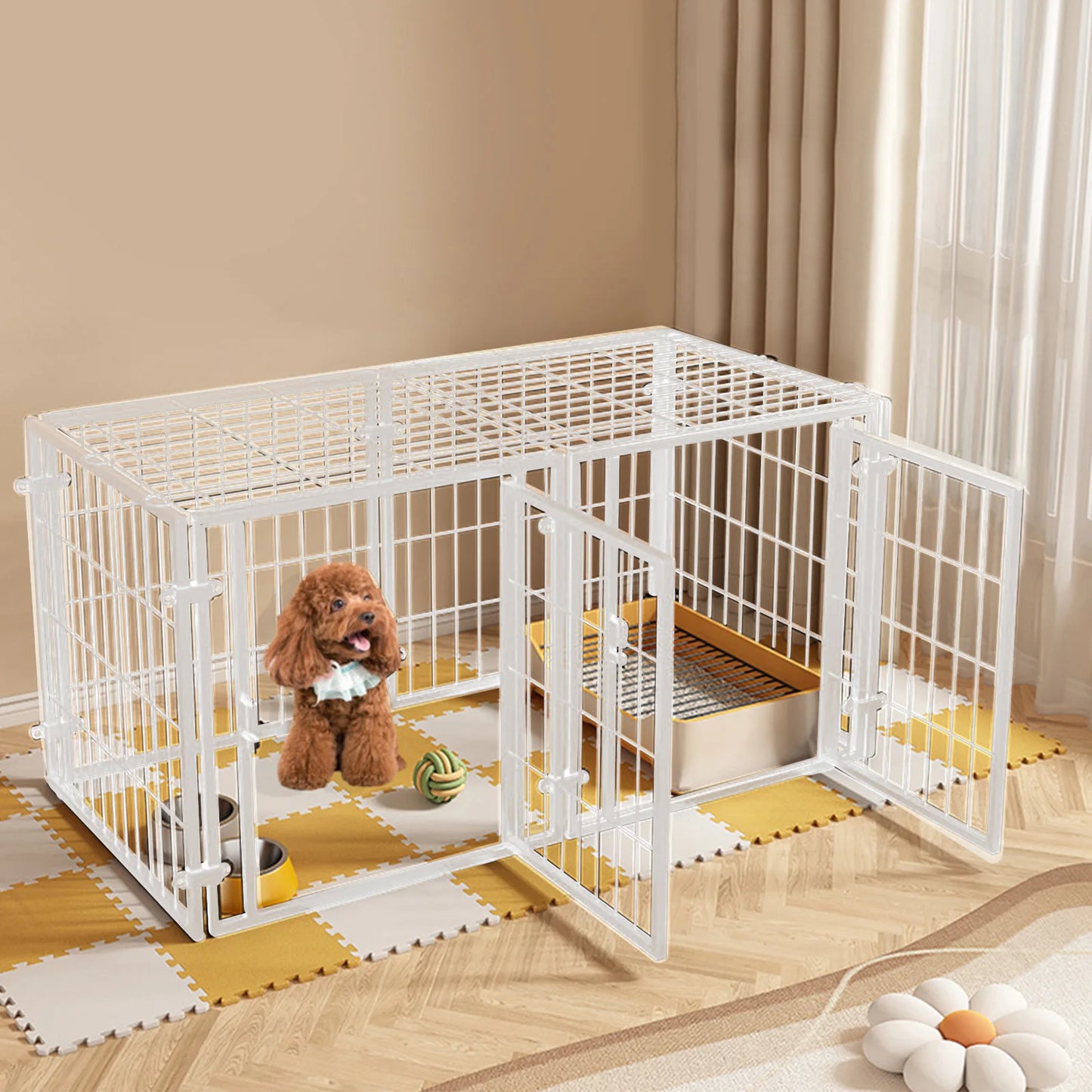 Heavy Duty Wire Dog Crate With Front Door Lock Industrial
