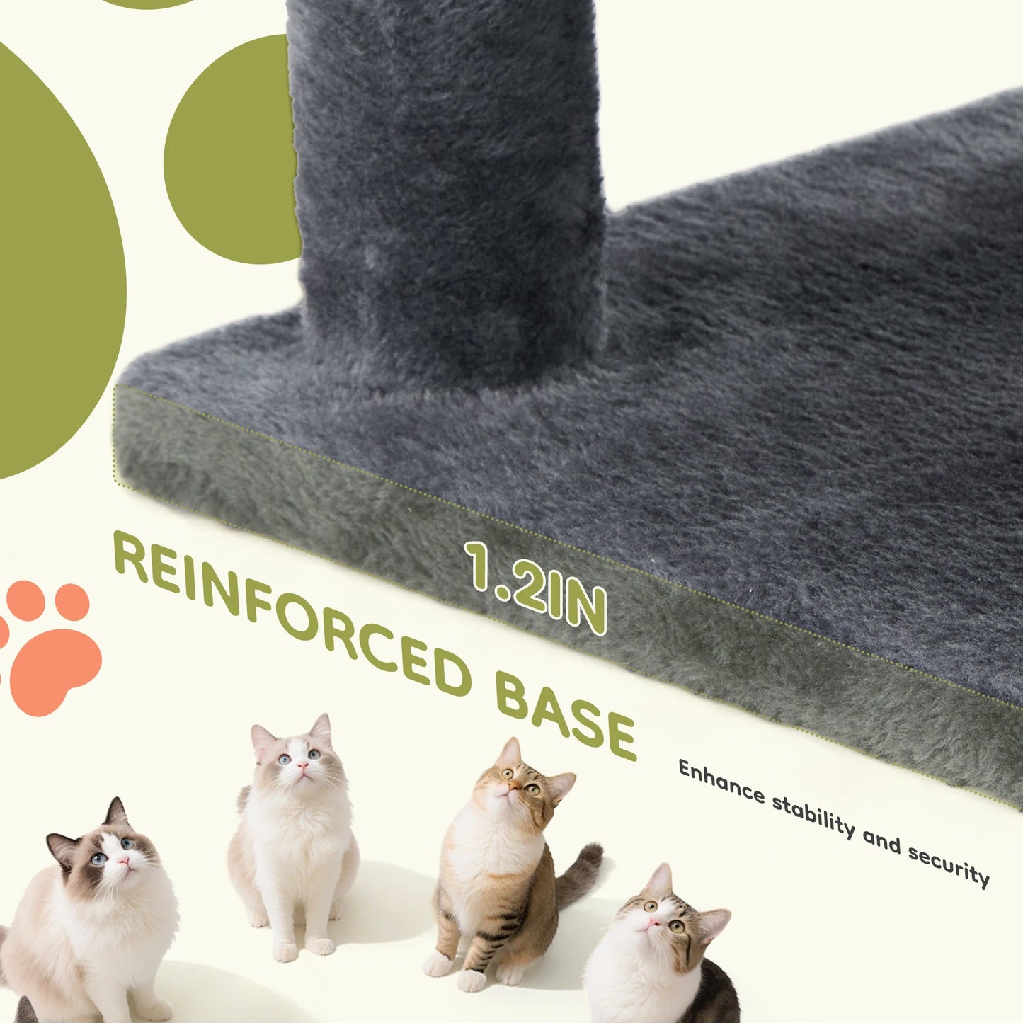 JHK Multi Level Cat Tree Tower Condo And Sisal Posts