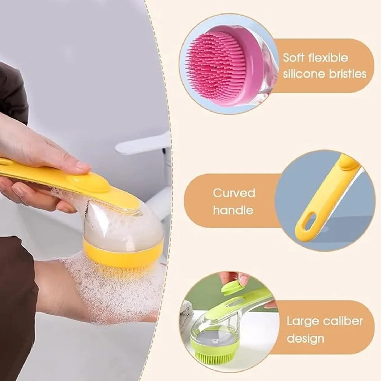 Multifunctional Pet Shampoo Brush and Liquid Bathing Massage Brush