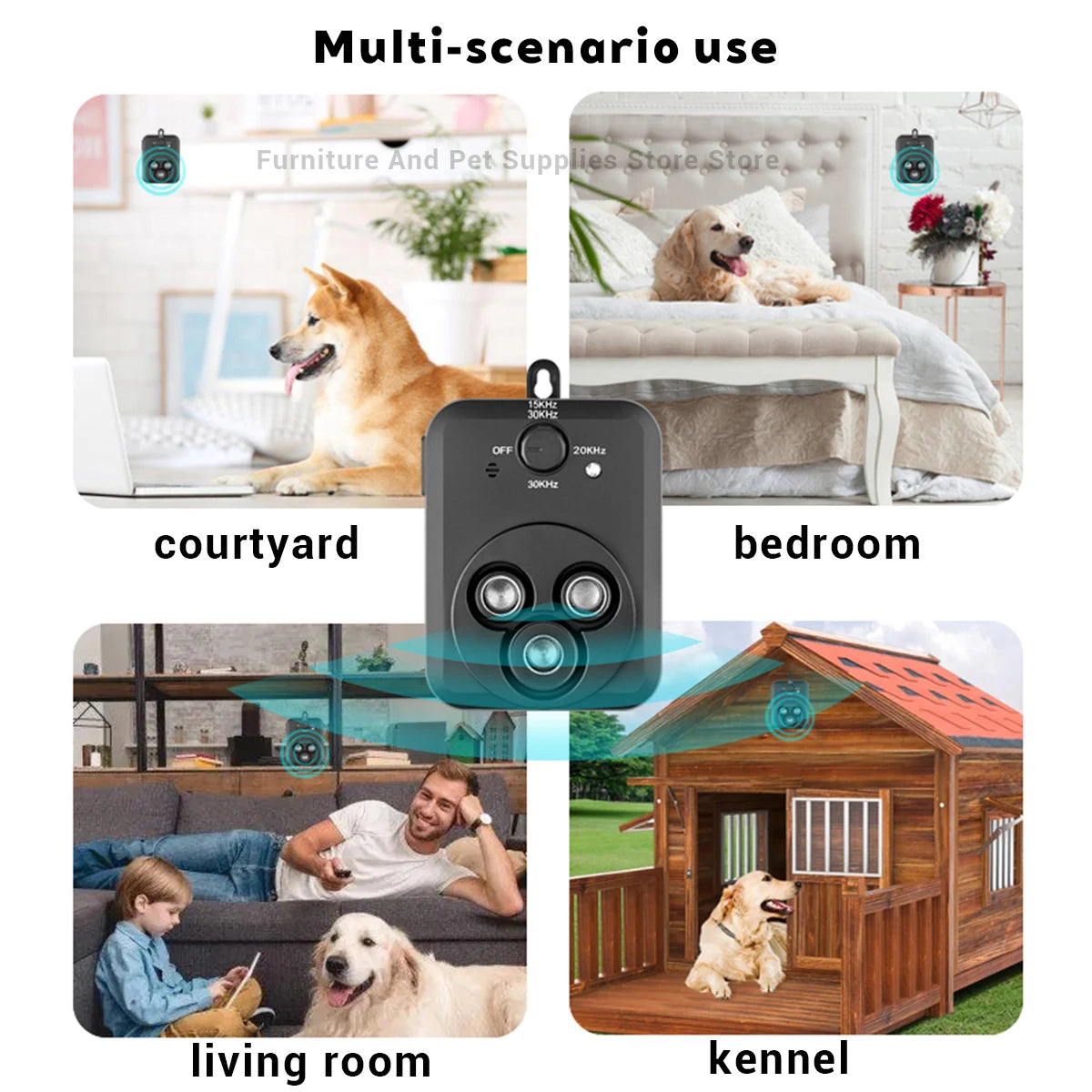High Concerned Ultrasonic Bark Control Device With Three Modes