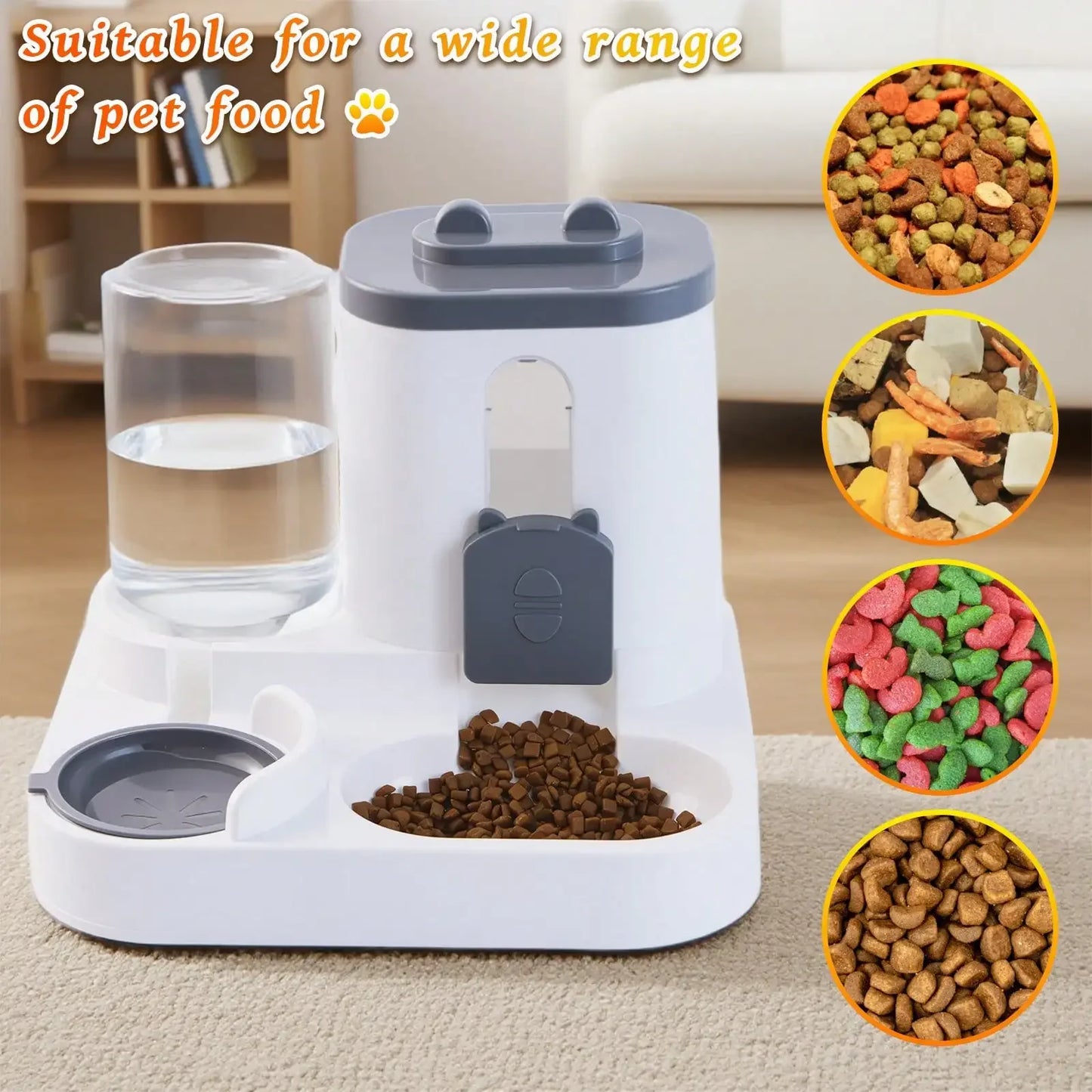 Automatic Cat Feeder and Water Dispenser Set for Pets
