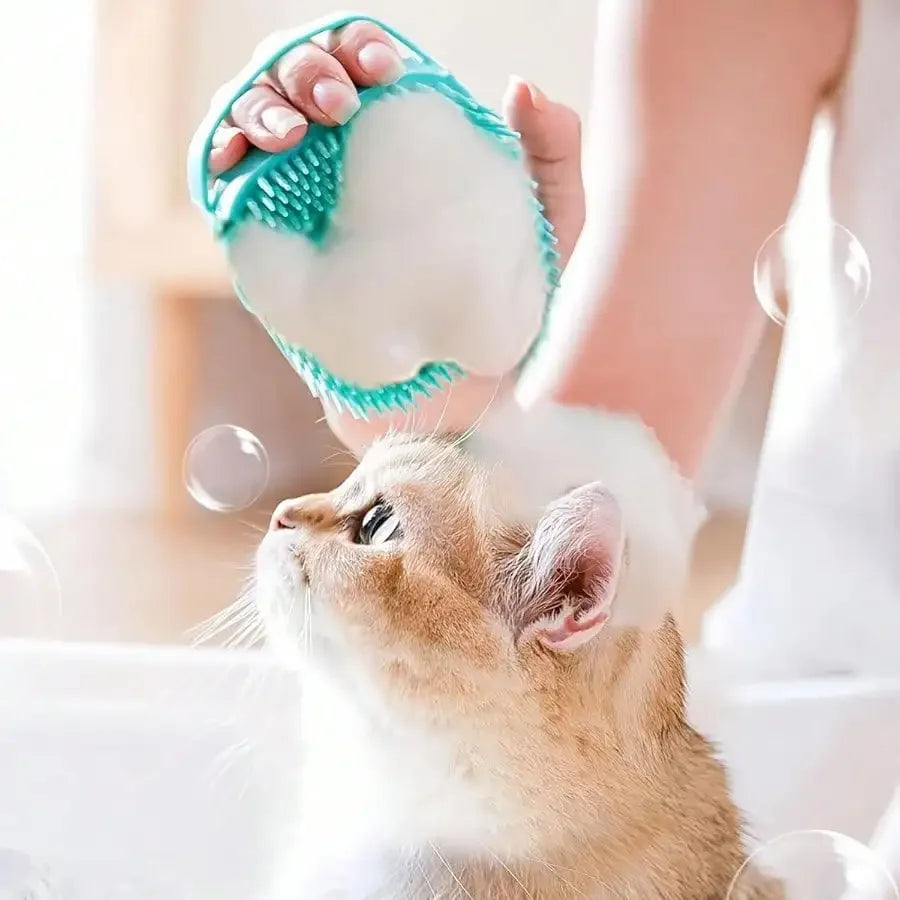 AEHOME Silicone Pet Bath Brush With Shampoo Dispenser