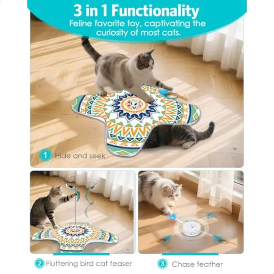 Interactive Cat Toy With Suction Cup For Indoor Cats