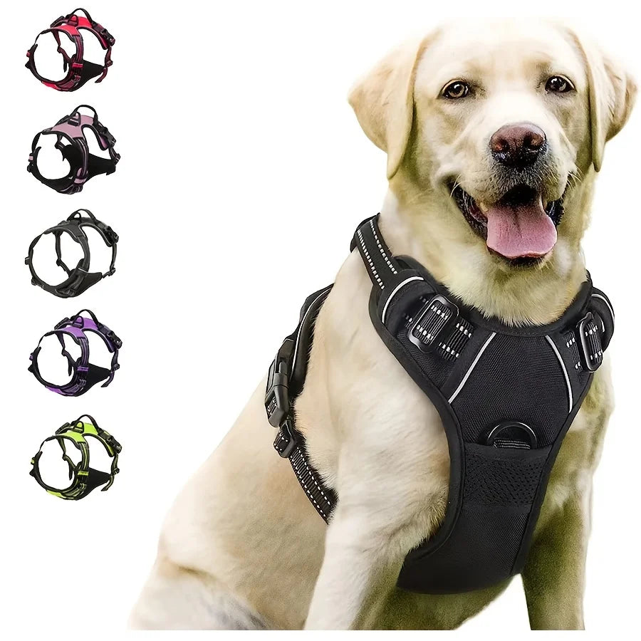 NONECN No Pull Dog Harness Front Clip Reflective Vest