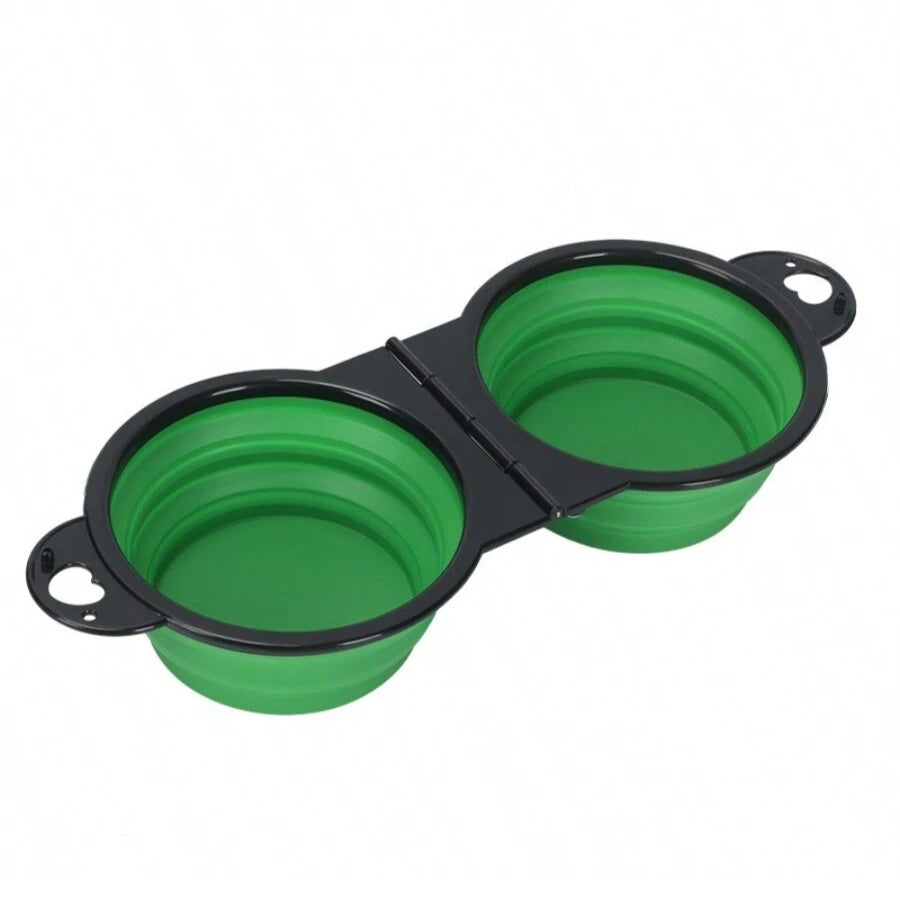 ZHUOJI 2-in-1 Foldable Dual Feeding Bowl for Dogs and Cats