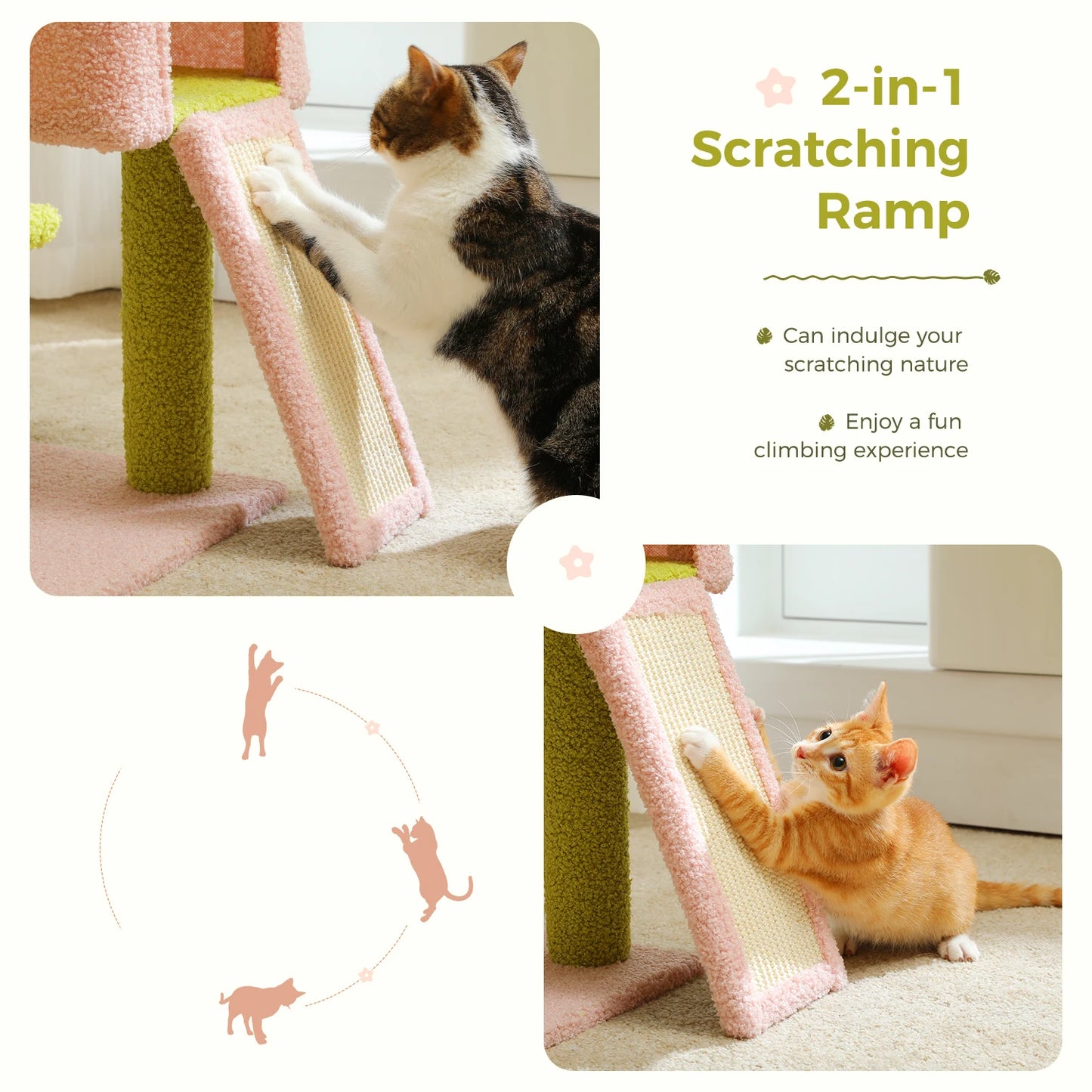 PAWZ Road Flower Cat Tree Multi Level Cat Tower
