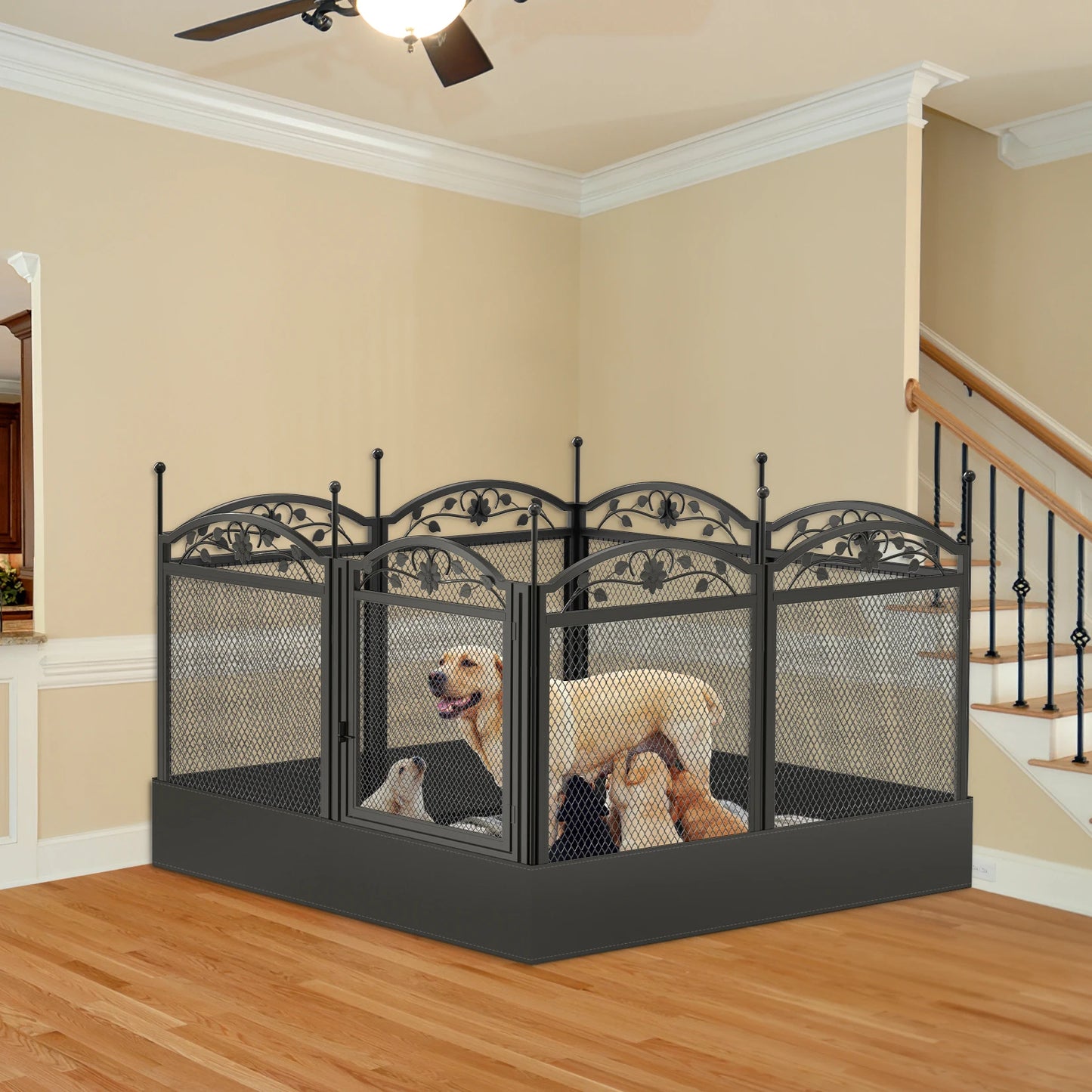 BINGOPAW 8 Panels Heavy Duty Dog Playpen For Indoor Outdoor