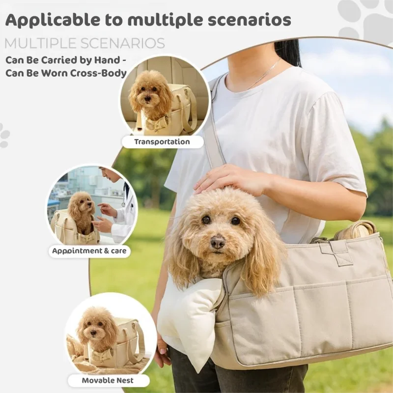 Fluffybaby Cat Carrier Breathable Side Backpack For Travel