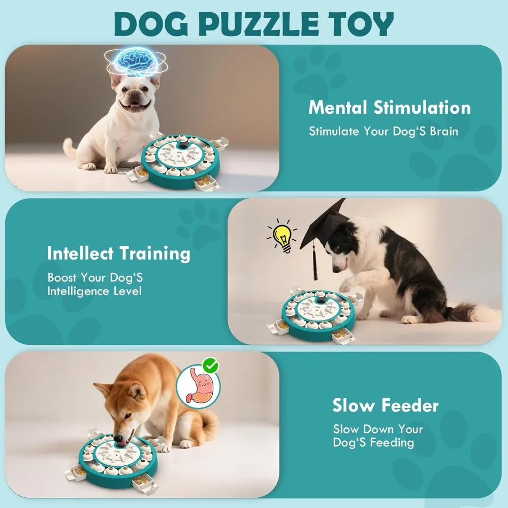 Hign-concerned Dog Puzzle Toy Level 3 In 1 Adjustable Difficulty
