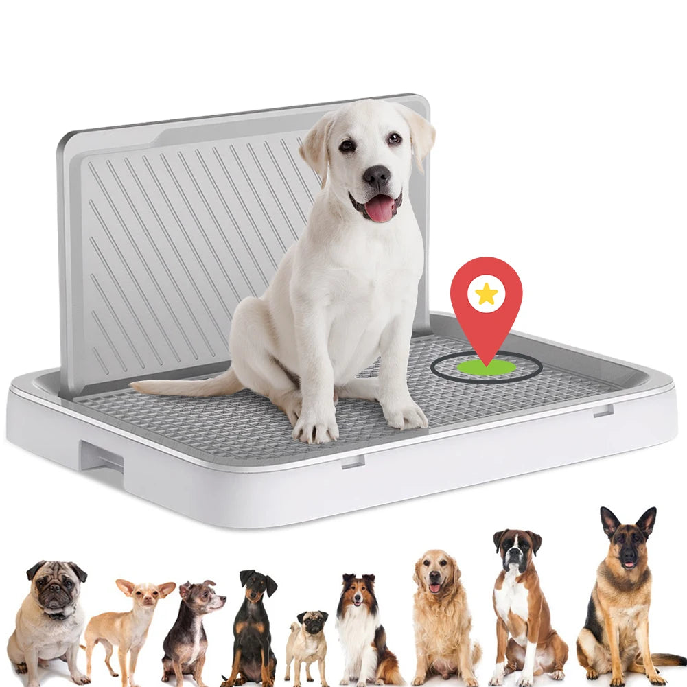 Shunmaii Dog Potty Tray With Pee Wall Portable Anti Splash Training