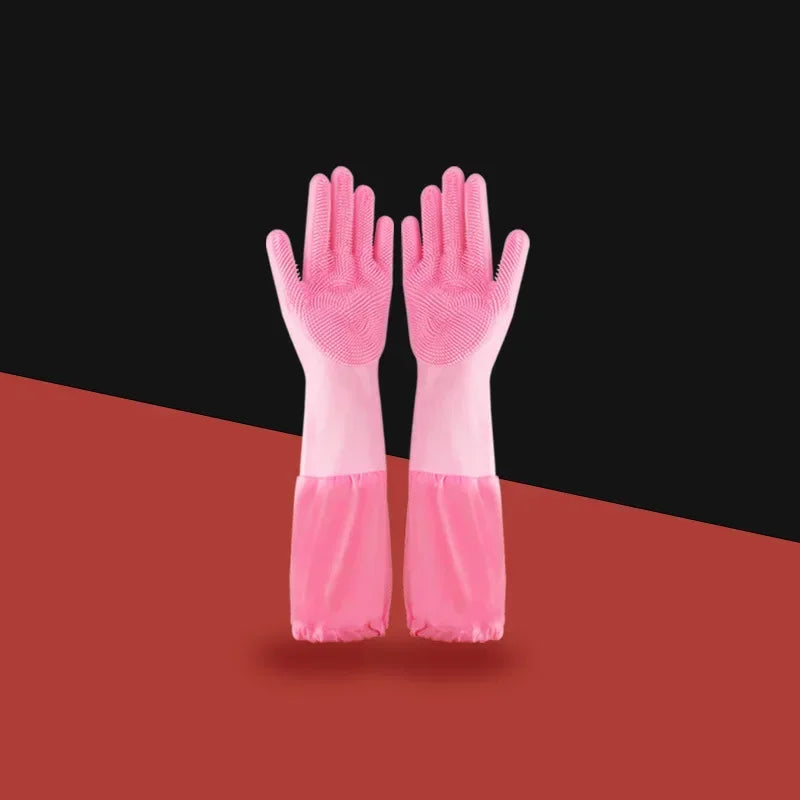 Silicone Pet Grooming Cleaning Gloves For Dogs And Cats Bathing