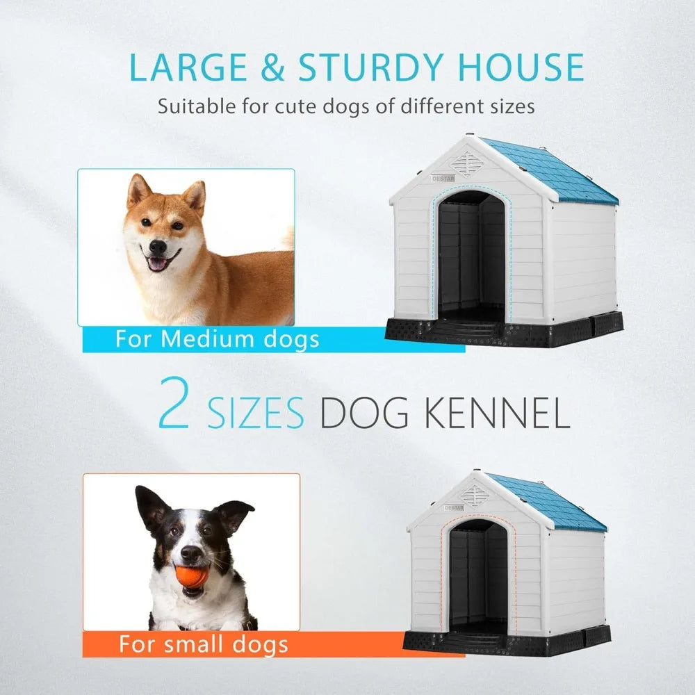Durable Waterproof Plastic Dog House For Indoor Outdoor Use
