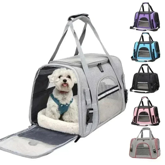 Dog Carrier Backpack With Thick Cotton Cushion Breathable Mesh