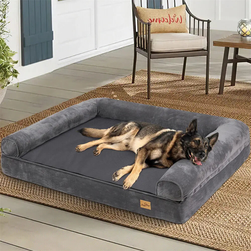 BORWARTCN Calming Dog Bed Orthopedic Memory Foam With Removable Cover