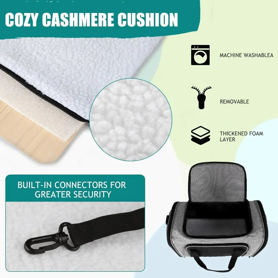 Portable Foldable Soft Sided Pet Carrier For Cats And Dogs