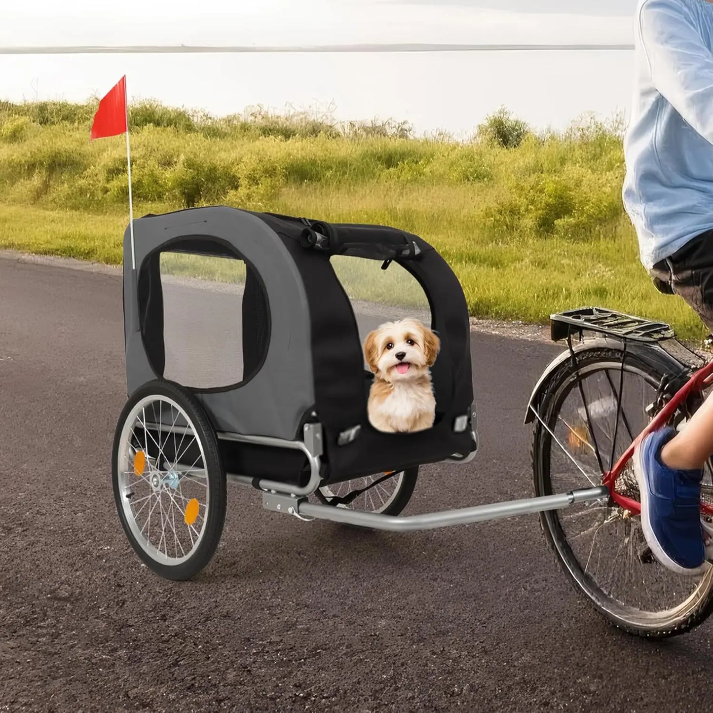 Steel Dog Bike Trailer with Universal Coupler